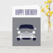 Gray Classic Mini Cooper Karte (Gelbe Blume)