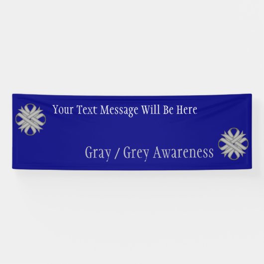 Gray Clover Ribbon von Kenneth Yoncich Banner (Horizontal)
