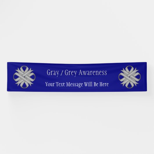 Gray Clover Ribbon von Kenneth Yoncich Banner (Horizontal)