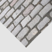 Gray Cobblestone Stone Brick Walkway Muster Print Seidenpapier (Ausschnitt)