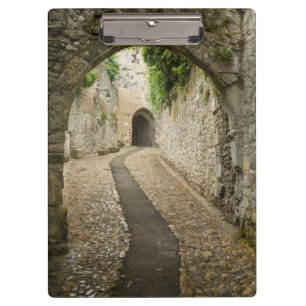 Gray Cobblestone Street, Frankreich Klemmbrett