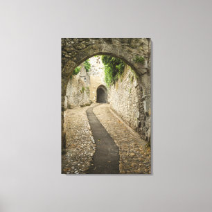 Gray Cobblestone Street, Frankreich Leinwanddruck