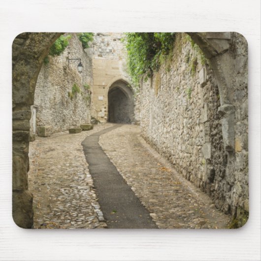 Gray Cobblestone Street, Frankreich Mousepad (Vorne)