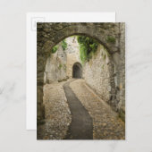 Gray Cobblestone Street, Frankreich Postkarte (Vorne/Hinten)