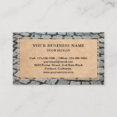 Gray Cobblestone Wanderweg Sidewalk Stone Work Pag Visitenkarte (Rückseite)