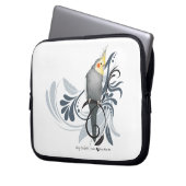 Gray Cockatiel Laptopschutzhülle (Vorderseite Links)