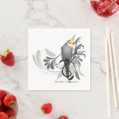 Gray Cockatiel Serviette (Beispiel)