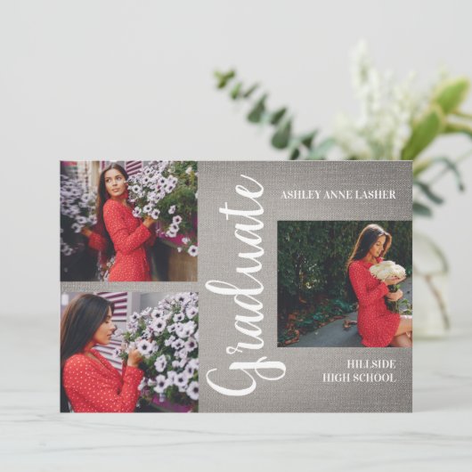 Gray Collage Drei Foto Abschluss Textur (Stehend Vorderseite)