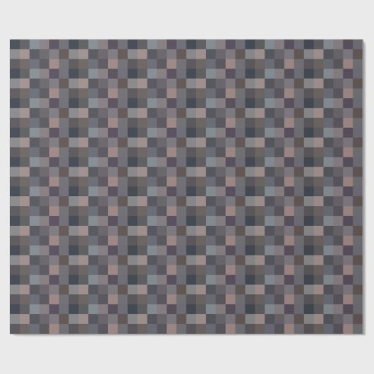 Gray Color Checkerboard Geschenkpapier (Flach)