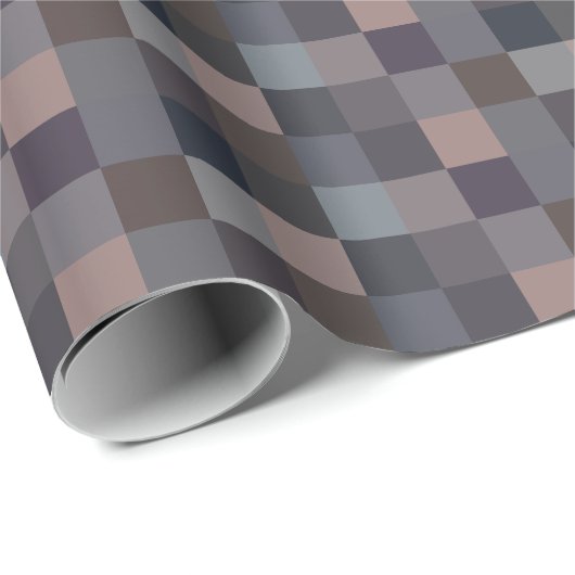 Gray Color Checkerboard Geschenkpapier (Rolleneckpunkt)