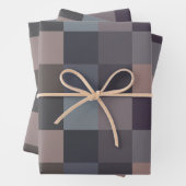 Gray Color Checkerboard Geschenkpapier Set (Beispiel)
