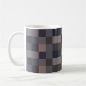 Gray Color Checkerboard Kaffeetasse (Links)