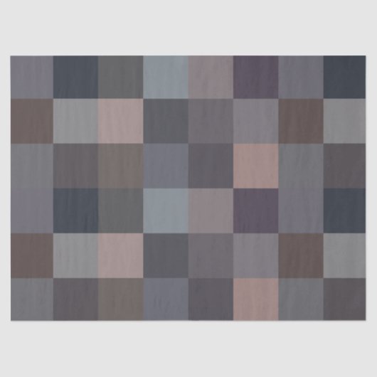 Gray Color Checkerboard Seidenpapier (Vorderseite)