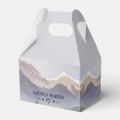Gray Colorado Mountain Wedding Geschenkschachtel (Rückseite)