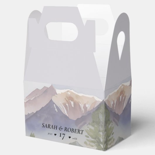 Gray Colorado Mountain Wedding Geschenkschachtel (Geöffnet)