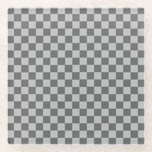 Gray Combination Classic Checkerboard von STaylor Glasuntersetzer (Vorderseite)