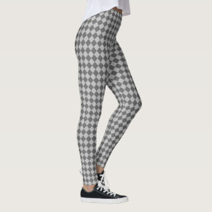 Gray Combination Diamond Pattern von Shirley Taylo Leggings
