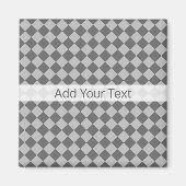 Gray Combination Diamond Pattern von Shirley Taylo Magnet (Vorne)
