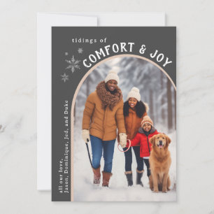 Gray Comfort and Joto Foto Card Feiertagskarte