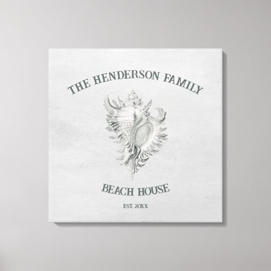 Gray Conch Muschel Canvas Print Leinwanddruck (Vorderseite)