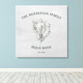 Gray Conch Muschel Canvas Print Leinwanddruck (Insitu (Holzboden))