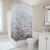 Gray concrete bricks wall duschvorhang (Beispiel)