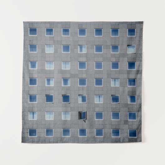 Gray concrete building photography wandteppich (Vorderseite)
