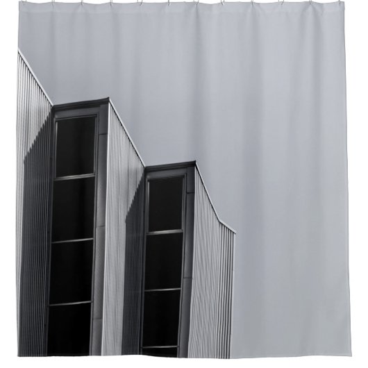 GRAY CONCRETE GEBÄUDE DUSCHVORHANG (Vorderseite)