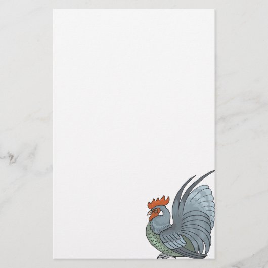 Gray Country Rooster Briefpapier (Vorderseite)