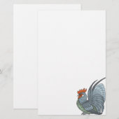 Gray Country Rooster Briefpapier (Vorne/Hinten)