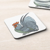 Gray Country Rooster Untersetzer (Linke Seite)