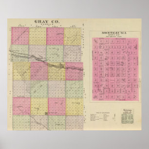 Gray County, Montezuma, Stowe, Kansas Poster