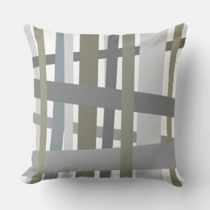 GRAY CRAZY LINES DESIGN Retro Throw Kissen