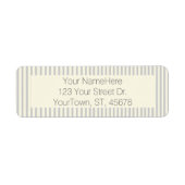 Gray Cream Farmhouse Chic Ticking Strip (Vorne)