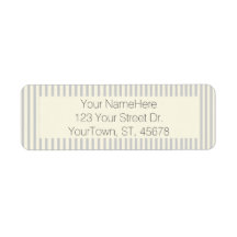 Gray Cream Farmhouse Chic Ticking Strip