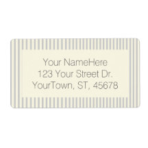 Gray Cream Farmhouse Chic Ticking Strip