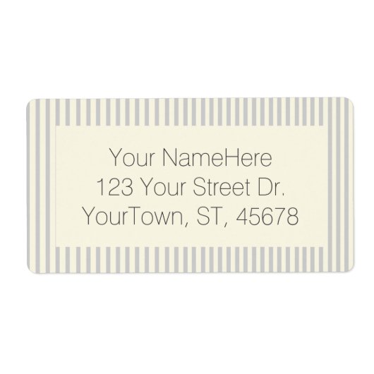 Gray Cream Farmhouse Chic Ticking Strip (Vorne)