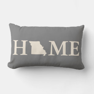 Gray & Cream Zuhause Staat Missouri Diamonds Muste Lendenkissen