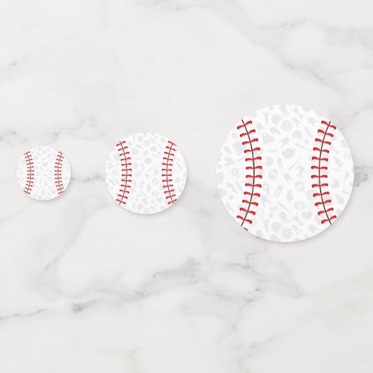 Gray Cross Baseball Baby Dedication Party Konfetti (Rückseiten)