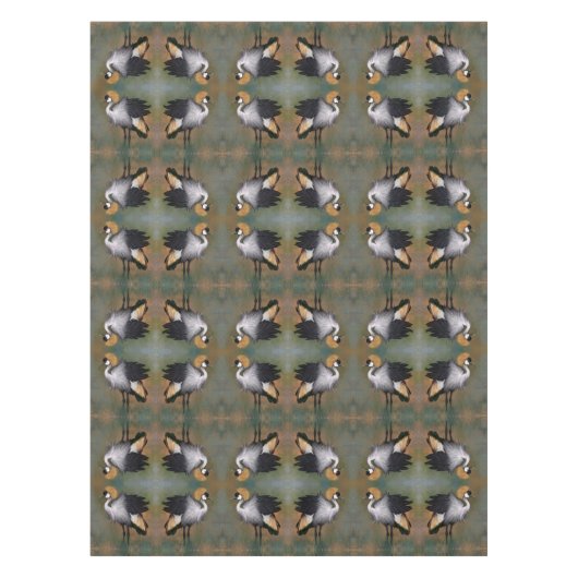 Gray Crowne Crane Tablecloth Tischdecke (Vorderseite)