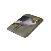 Gray Crowned Crane Bath Mat Badematte (Schrägansicht)