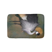 Gray Crowned Crane Bath Mat Badematte (Vorderseite)
