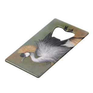 Gray Crowned Crane Bottle Opener Geldbeutel Flaschenöffner