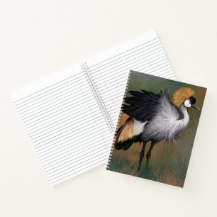 Gray Crowned Crane Notebook Notizblock