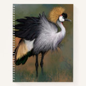 Gray Crowned Crane Notebook Notizblock (Vorderseite)