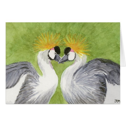 Gray Crowned Cranes (Vorderseite (Horizontal))