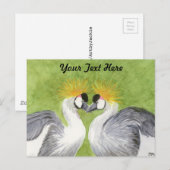 Gray Crowned Cranes Postkarte (Vorne/Hinten)