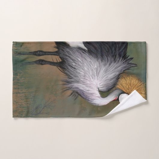 Gray Crowny Crane Badetuch Badhandtuch Set (Handtuch)