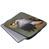 Gray Crowny Crane Bird Laptop Sleeve (Vorne Knopf)
