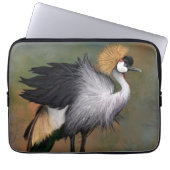 Gray Crowny Crane Bird Laptop Sleeve (Vorderseite)
